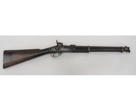 British P1861 Rifled Cavalry Carbine .577, rifled, 20 3/4 inch barrel. &nbsp;Front blade foresight. &nbsp;Small rear ladder s