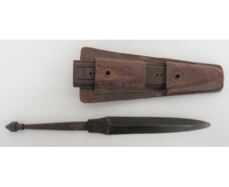WW1 American MKI Landers, Frary &amp; Clark Blade and Scabbard 6 3/4 inch, double edged blade narrowing at the forte. &nbsp;T