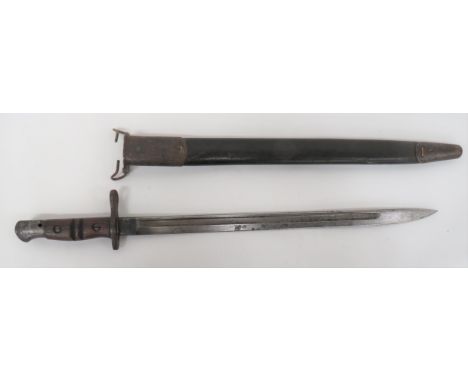 American P1917 Bayonet 17 inch, single edged blade with fuller. &nbsp;The forte with maker "Remington" and American issue sta