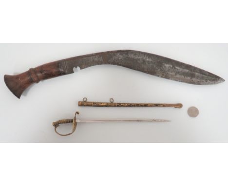 Well Made US Navy Sword Paperknife 7 inch, single edged, plated blade. &nbsp;Cast brass, USN guard, pommel and grip. &nbsp;Co