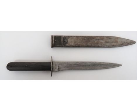 WW1 Austrian Pattern Combat/Trench Knife 8 inch, well sharpened, single edge blade. &nbsp;Steel, oval crossguard with maker's