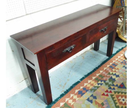CONSOLE TABLE, Indonesian hardwood.