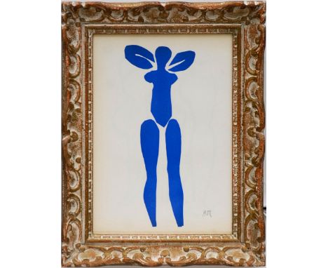 HENRI MAITSSE 'Nu bleu X', original lithograph from 1954 edition after Matisse's cut outs 1954, Atelier Mourlot, 35cm x 25cm,