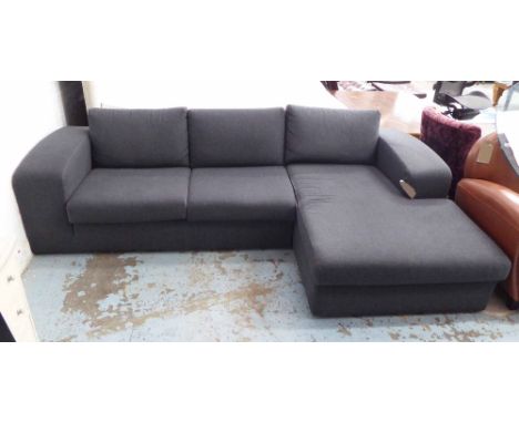 CORNER SOFA, grey felt, by Musa, Italy, 168cm x 256cm W. 