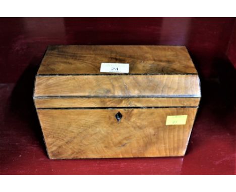 Inlaid wooden tea caddy 