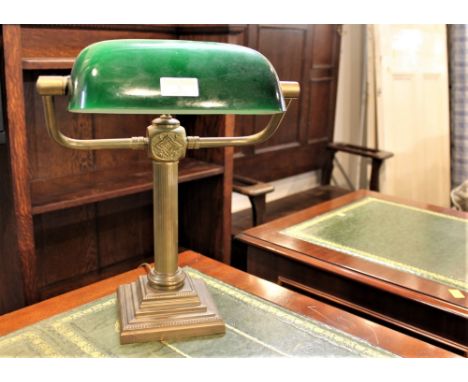 Vintage style desk lamp with green shade 