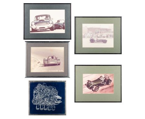 MOTORSPORT INTEREST: ASSORTED EPHEMERA TO TONY GRIFFITHS  including Lotus manuals, Cosworth books, prints, blueprint, State o
