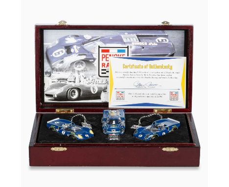 PENSKE RACING AUTHENTICS COLLECTION, LIMITED EDITION SUNOCO T-70 LOLA TRIO the three GMP die cast models as replicas of the S