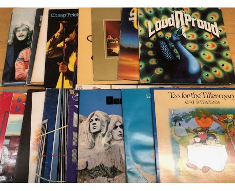 Collection of rock albums, Nazareth, Deep Purple, Cheap Trick, Bread, Lone Star, America, Eagles, BJH, Cat Stevens, The Move,