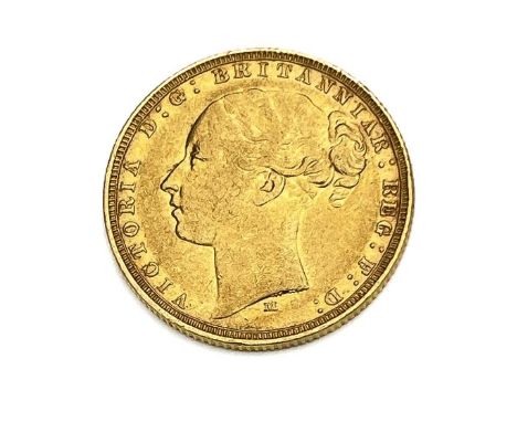  Victoria, Sovereign, 1882M, no BP clearly visible. S3857A