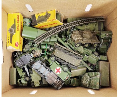 Large quantity of Dinky, Corgi and other diecast model military vehicles and equipment&nbsp;to include Dinky Supertoys Centur