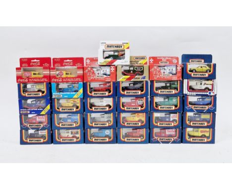 Collection of boxed Matchbox diecast advertising vans including 2 Coca Cola vans, 2 Australian collectors model limited editi