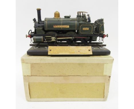 Scratchbuilt '0' gauge 0-6-0 electric 'Caradon' loco no.1210, model of the original built in 1864, with stand   Condition Rep