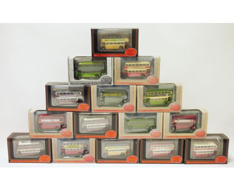 One box of Exclusive First Editions die-cast 1:76 scale model vehicles, boxed, including: Leyland PD1 Lowbridge East Midland 