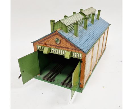 Hornby 0 gauge tinplate E2E engine shed