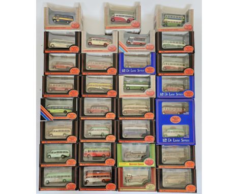 One box of Exclusive First Editions die-cast 1:76 scale model vehicles, boxed, including: De Luxe Series Bedford OB Duple Coa
