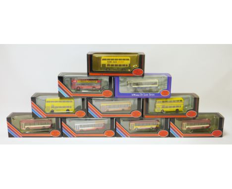 One box of Exclusive First Editions die-cast 1:76 scale model vehicles, boxed, including: limited edition De-Regulation Plaxt