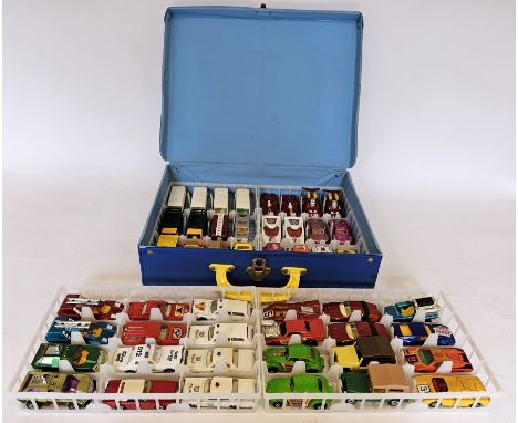 Matchbox 'Superfast' collector's carrying case containing 48 Superfast, Rolamatics and other loose diecast vehicles including