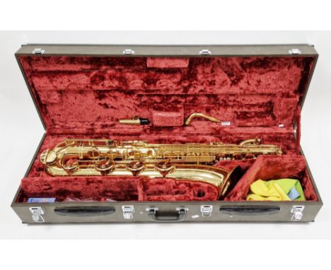 Yamaha baritone or bass saxophone, yellow brass, model number YBS-62, serial number 040512, in hard fitted caseCondition Repo