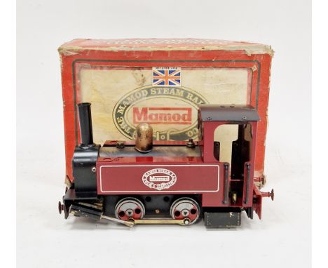 Boxed Mamod 'The Mamod steam railway co.' live steam locomotive, model SL3 in maroon, 22.5cm long