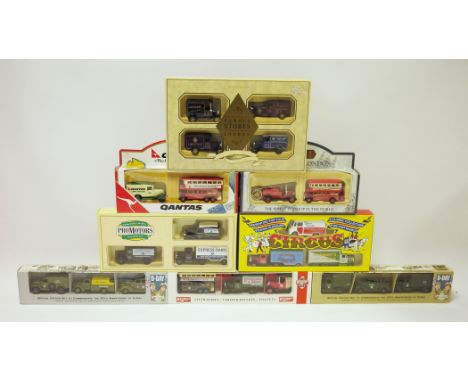One box of assorted die-cast scale model vehicle sets, boxed, including: Days Gone, St. Kew Products Ltd, Lledo Models of Fam