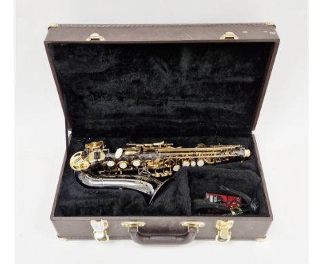 Trevor James &amp; Co 'The Horn' Revolution 2 alto saxophone, silvered and yellow metal finish, serial number T0333525, in ha