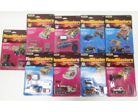 Nine Matchbox Roadblasters to include Turbo Force Road Razer, Street Eater, Barrel Bomber, Road Raider, Turbo Special, Motor 