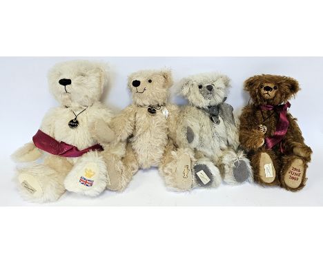 Four Dean's Rag Book teddy bears, all limited editions with certificates including 'An official Dean's Golden Jubilee bear' n