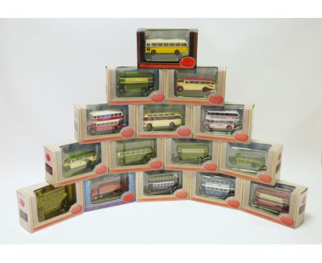 EFE (Exclusive First Editions) die cast model vehicles, to include AEC RT Bus Greenline 10133, Atkinson Flatbed Truck British