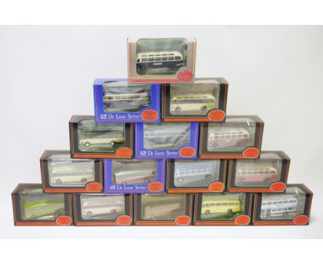 One box of Exclusive First Editions die-cast 1:76 scale model vehicles, boxed, including: three De Luxe Series, a Bristol LS 