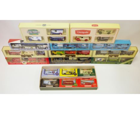 One box of Lledo Days Gone die-cast model vehicles and others similar, all boxed, including triple boxed sets of delivery veh