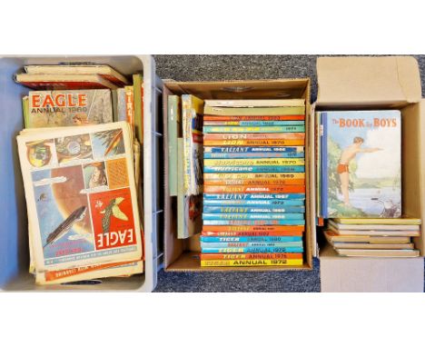 Collection of mainly action annuals mainly dating from the 1950's. 1960's and 1970's including Eagle, The Champion, Girl, The