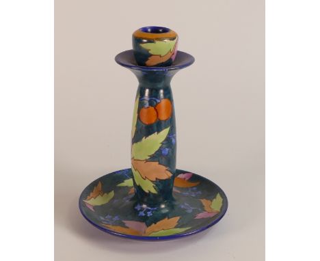 Violet Elmer Carltonware Cherries Pattern Candlestick. Height: 18cm