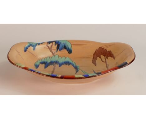 Carltonware Prickly Pansy Pattern Bowl. Length: 25cm