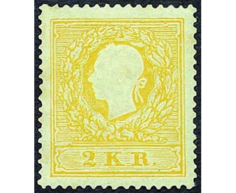mint 1859 - Second issue 2 k. yellow II type