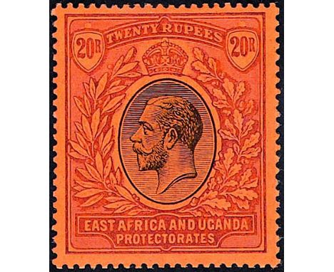 hinged 1912 - George V - The values from the 2 r. to the 5 r. + 20 r. - 5 r. to be examined