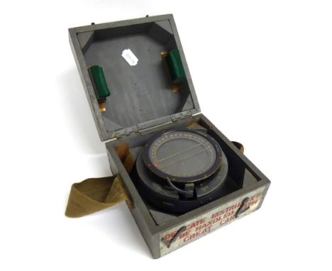 A Second World War Type P.8 R.A.F. Grid Steering Compass, No.80932.D, in original case, dated 4th November 1942