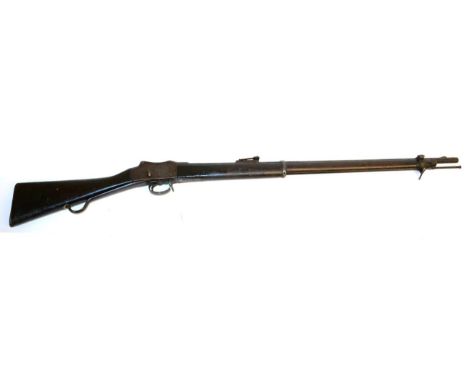 An Enfield Martini-Henry Mark IV Rifle, the 82.5cm steel barrel with hinged ladder rear sight, the left side stamped N.S./NEP