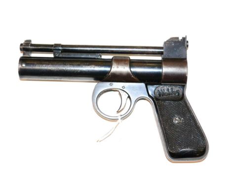 PURCHASER MUST BE 18 YEARS OR OVER A Webley ''Junior'' .177 Calibre Air Pistol, numbered 193, with blackened and copper case-