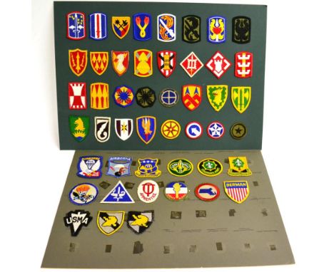 A Collection of One Hundred and Ten US Army Embroidered Cloth Patches, mainly Second World War, and including Infantry and Ai