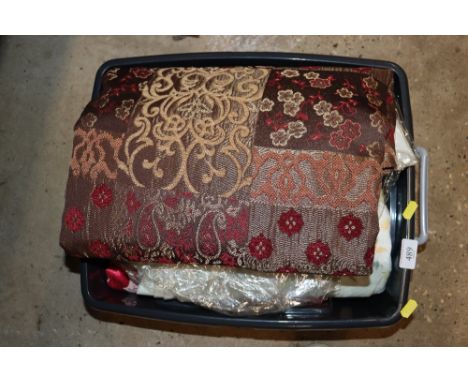 A box of various curtains