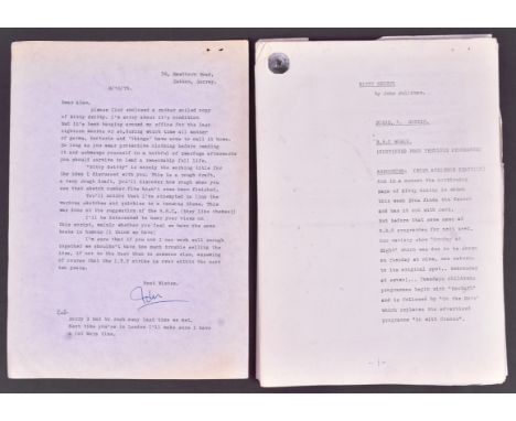 From the collection of Alan Wightman - Nitty Gritty - unproduced and newly discovered original script for a sketch show by Jo