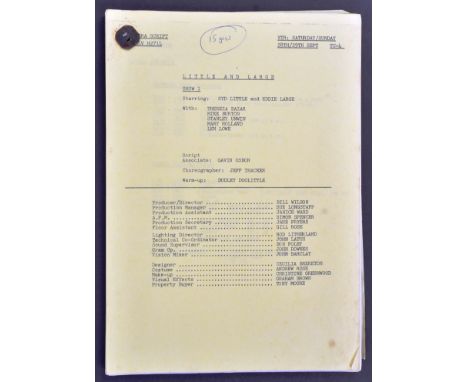 From the collection of Alan Wightman - Little And Large (BBC Sketch Comedy Series 1978-1991) - original production Camera Scr