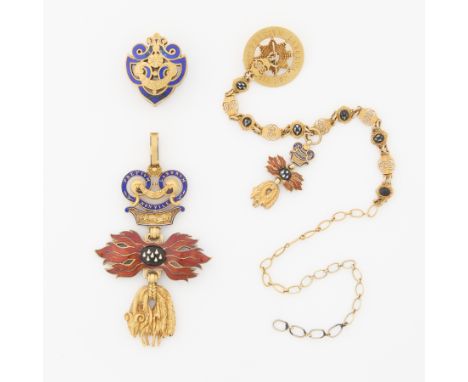 Austrian Order of the Golden Fleece Order, circa 1855 - 1868, by court jeweler Christian Friedrich Rothe. Comprised in three 