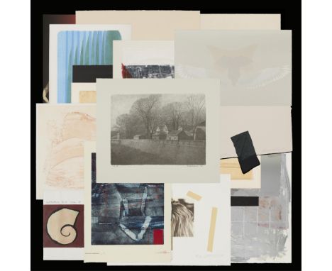 Group of works from â€œPortfolio 15,â€ a group of prints by Minnesota artists, from commissioned works from a Northwestern Na