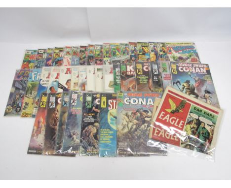 A collection of predominantly Bronze Age comic books including Marvel Preview #4 featuring first appearance of Star-Lord, The