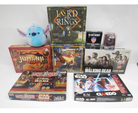 A collection of fantasy and sci-fi related board games to include Lord Of The Rings The Board Game by Reiner Knizia, The Hobb