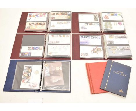 Quantity of Royal Mint numismatic First Day coin covers, Royal Mint first day covers, etc, in six albums, together with two s