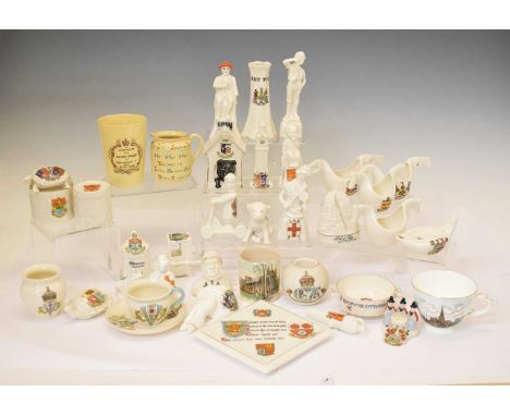 Extensive single owner collection of Goss and other crested and commemorative china, in all some 330 pieces, briefy including