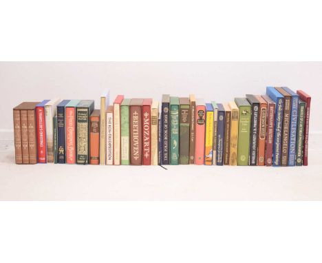 Folio Society - Assorted collection of music books, art books, travel books, etc, to include; Kenneth Clark, 'Civilisation'; 